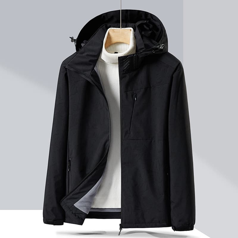 Couple Single-layer Jacket Windproof Sports Fleece-lined Padded Overalls