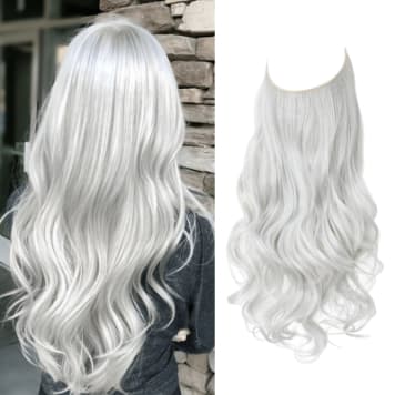 One-piece U-shaped Fishing Line Wig Set Invisible Natural Long Curly Hair