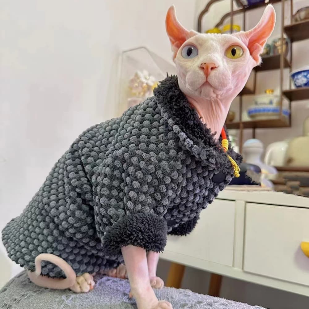 Hairless Cat Clothing Dirt-resistant Thin Fleece Jacket