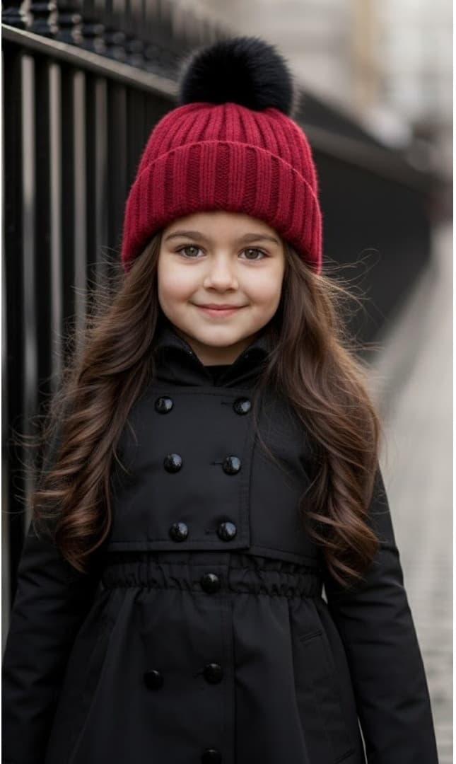 Girls Autumn Spring 2026 Kids Cotton Windproof Black Green Trench Coat 3-7Y