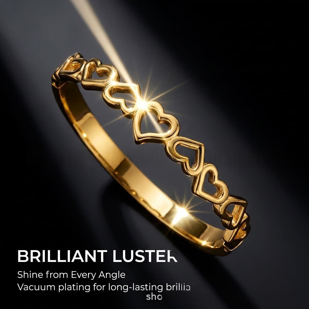 European And American Hollow Heart-shaped Bracelet With A Luxurious Feel
