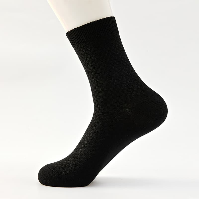 Casual Soft And Breathable Black Long Socksversatile For All Seasons