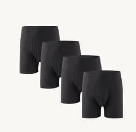 Men's Cotton Long Leg Boxer Briefs - Anti-Chafe Loose Fit Underwear For Sports And Daily Wear