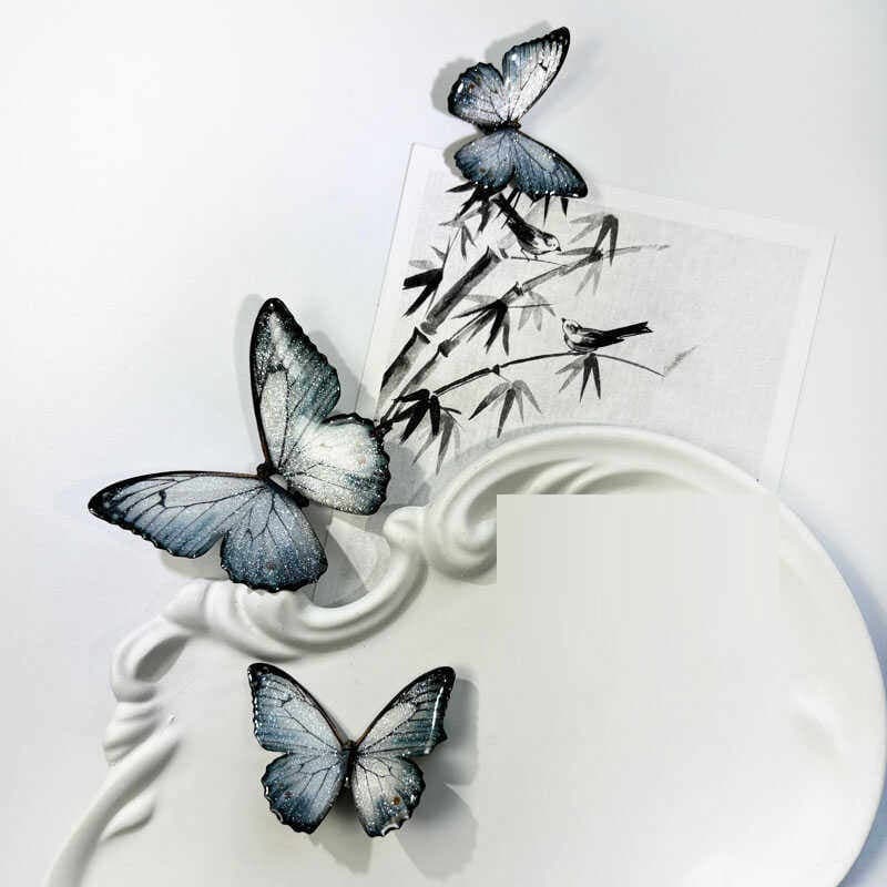 Minimalist Ink-wash Style Butterfly Hair Clip