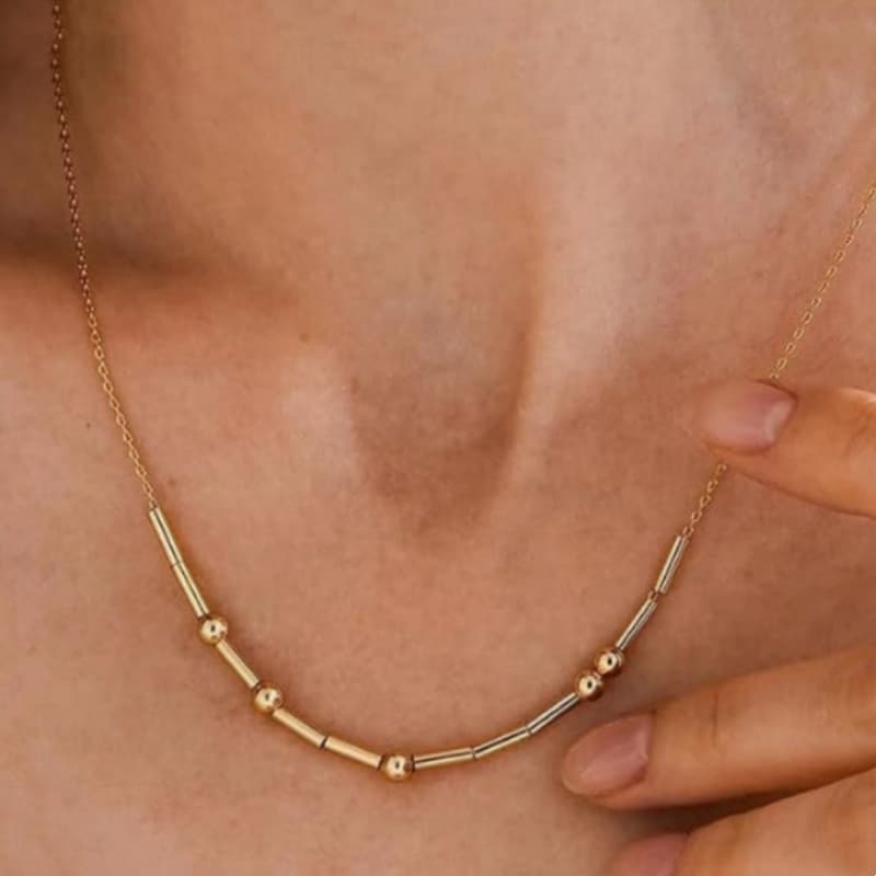 Beaded Clavicle Necklace Chic And Sweet With A Cool Edge
