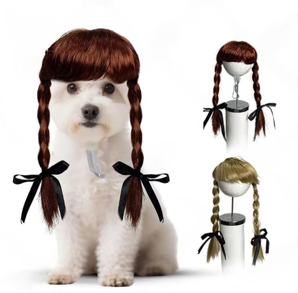 Pet Bangs Braided Wig Headdress