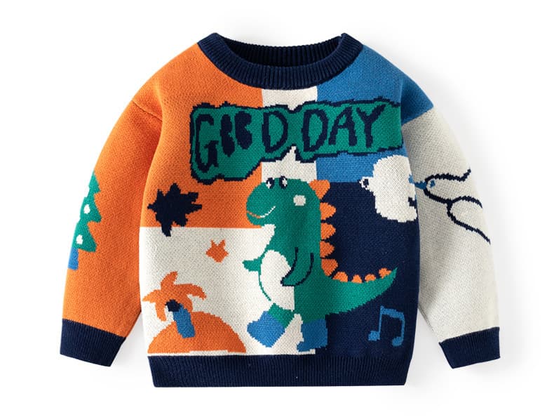AutumnWinter Pure Cotton Knitted Korean-Style Boys Sweater