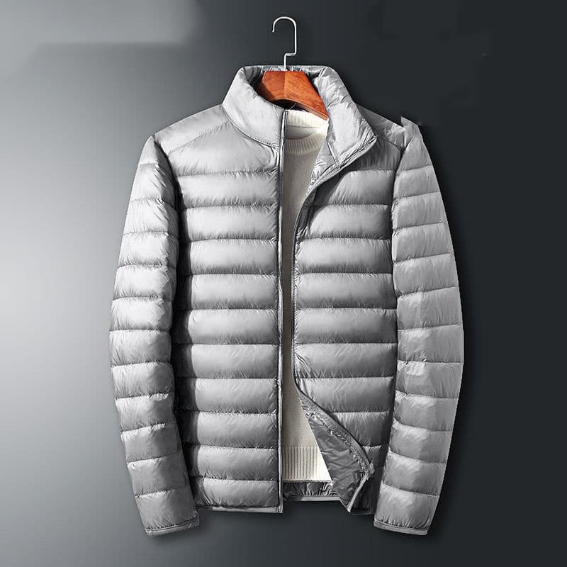 Trendy Hooded Padded White Duck Down Mens Coat