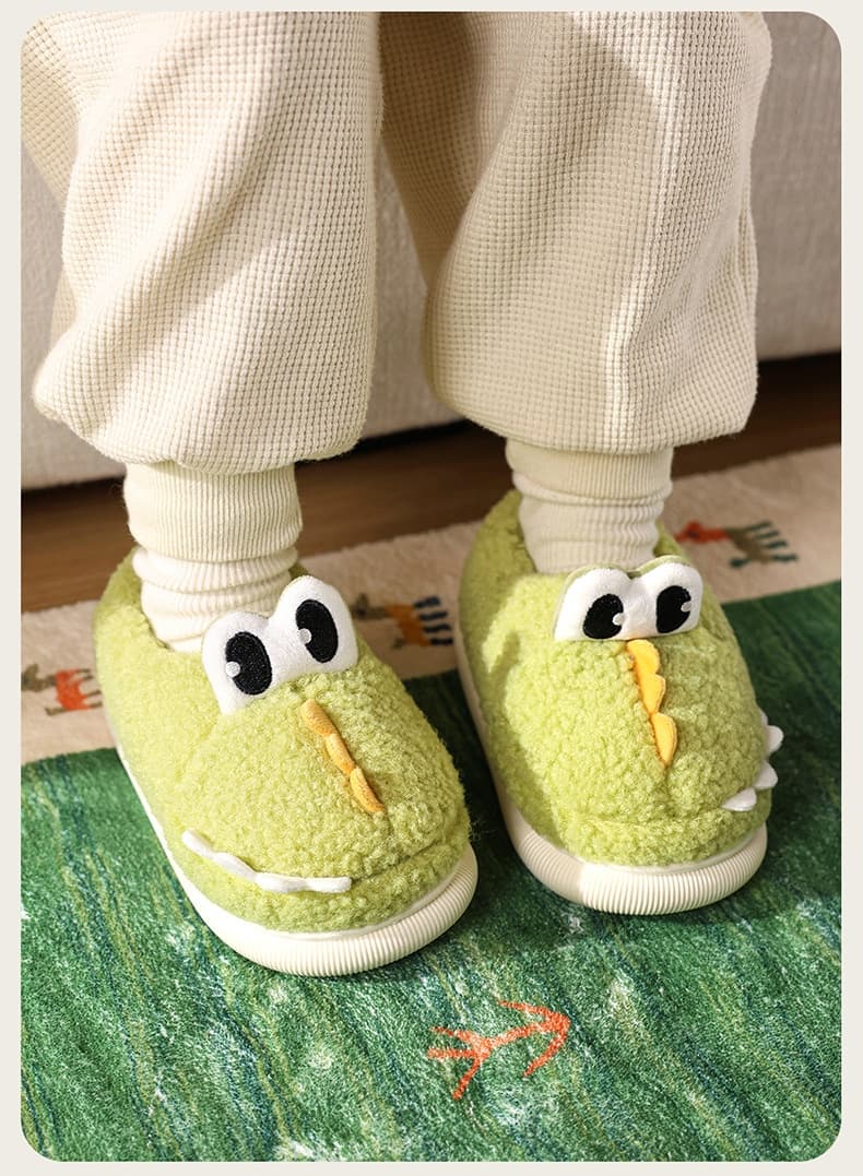 Indoor And Outdoor Home-use Cotton Slippers With A Heel For Children