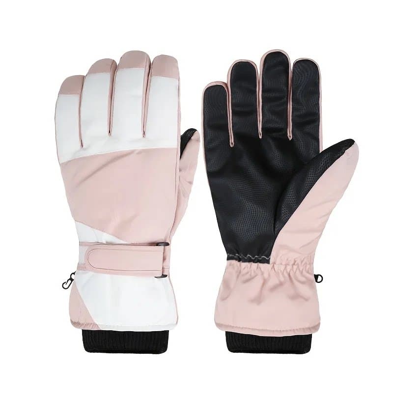 Winter Ski Gloves For Men And Women Solid Color Windproof And Warm