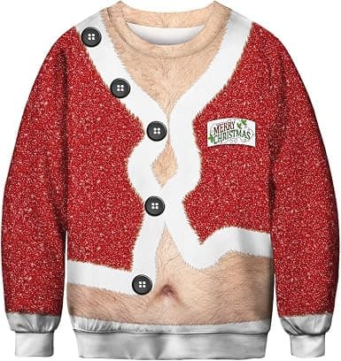 Unisex Christmas 3D Printed Loose Fit Crewneck Sweatshirt