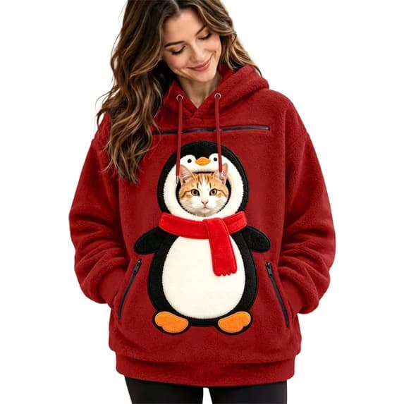 Pet Christmas 3D Printed Hooded Pullover Sweatshirt
