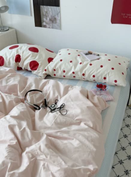 Cotton Four-Piece Set Duvet Covers Fitted Sheets Double Bedding