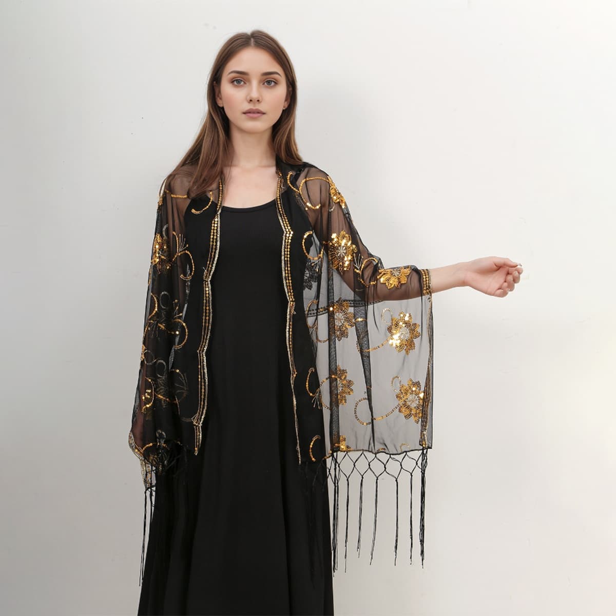 Women's Breathable Tassel Travel Sun Protection Scarf