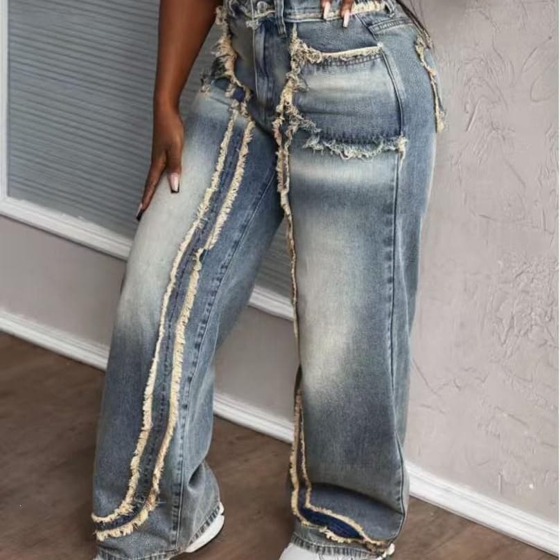 Summer European And American-style New Womens Fashion Casual Loose Wide-leg Pants
