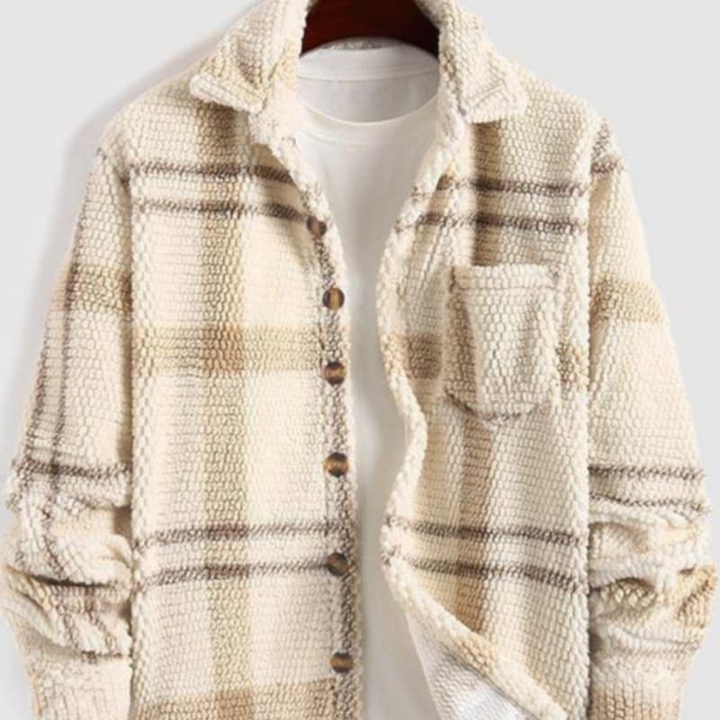 Fashionable Casual Men's Plush Jacket