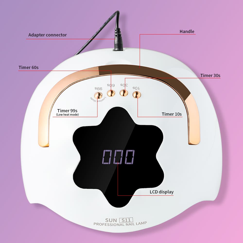UV LED Nail Lamp, Professional UV Nail Dryer Light For Gel Nails With 57 Beads, Fast Curing Gel Polish Lamp Auto Sensor 4 Timer Setting, Nail Art Drying Tools For Fingernail And Toenail