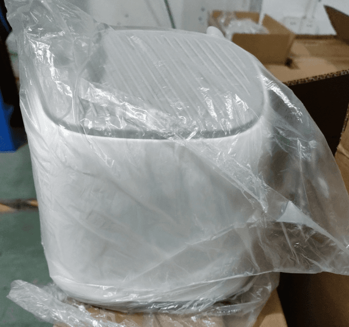 Simple trash can-push type-gray white-1 piece