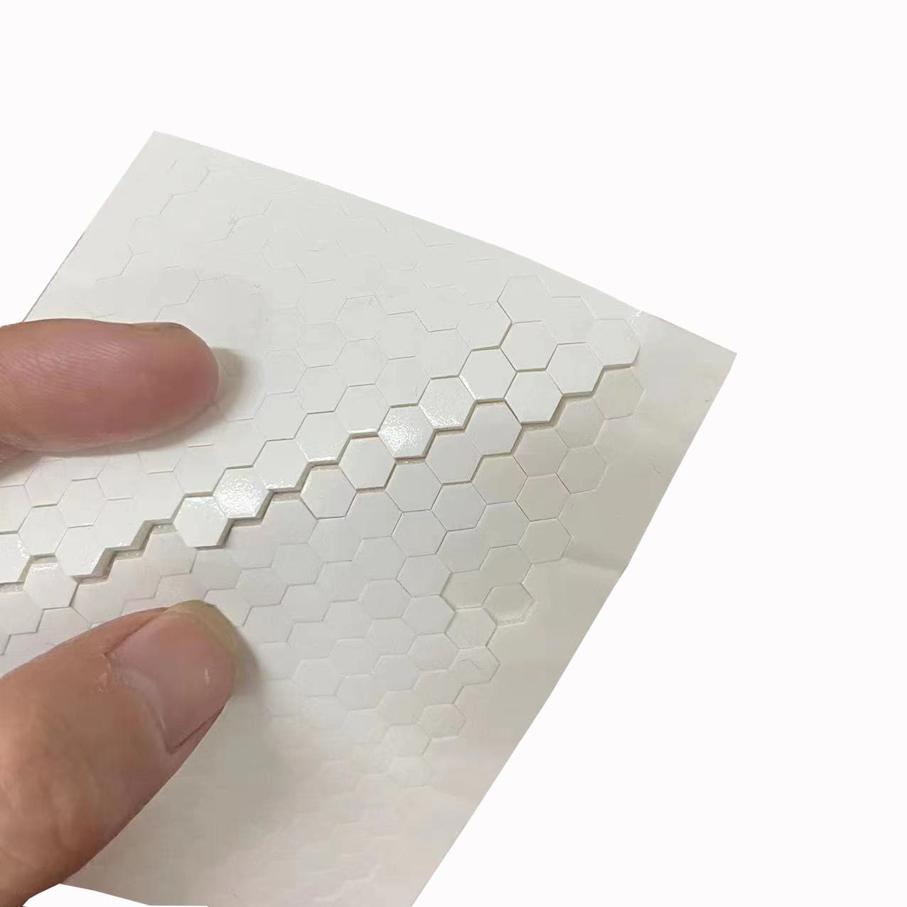 High-viscosity foam double-sided tape-hexagonal-white-6.4x2mm-3 sheet pack