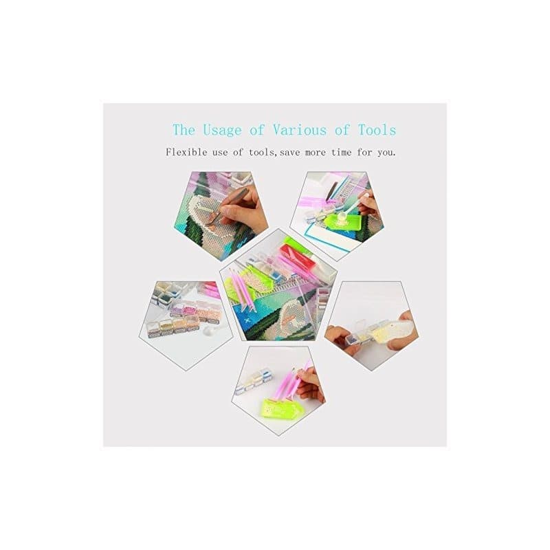 Diamond Painting Tool Set - 46-Piece Kit For Creative Crafts And Party Supplies