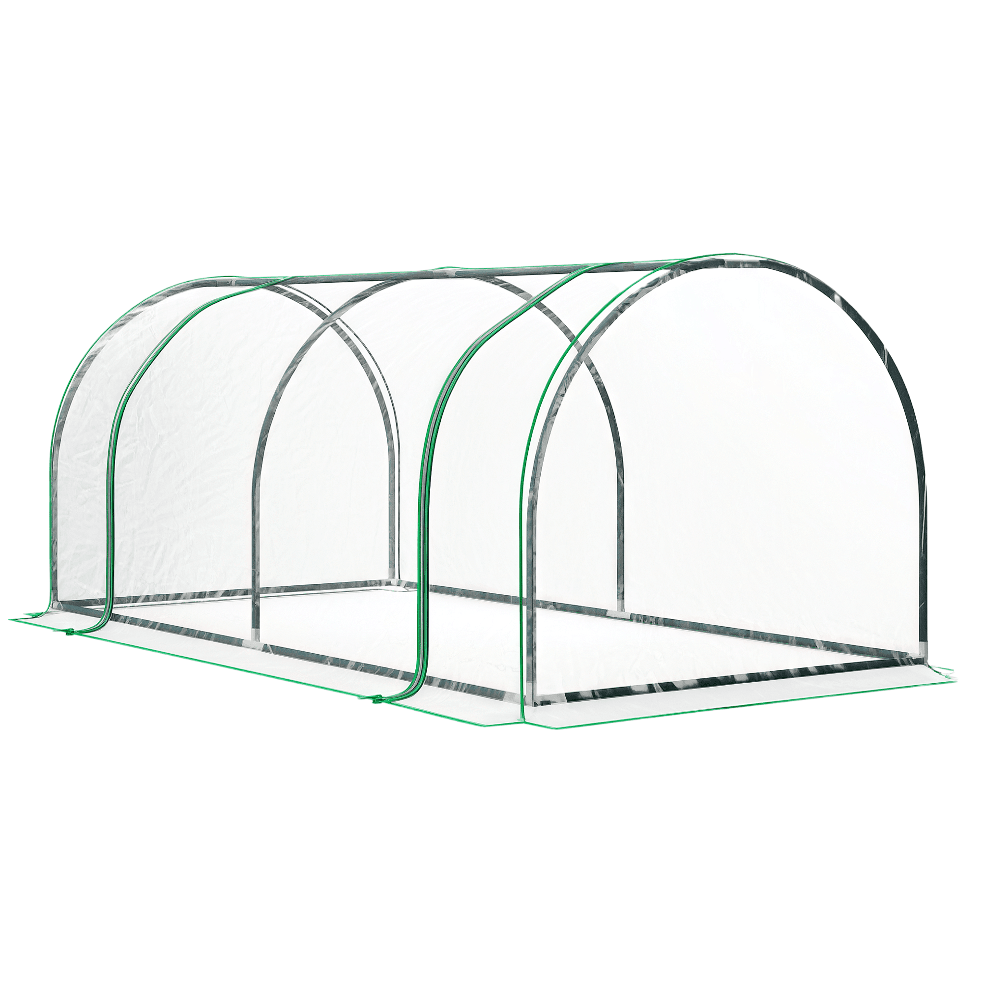 Tunnel Greenhouse Green Grow House For Garden Outdoor,Steel Frame,PVC Cover,Transparent,200 X 100 X 80cm