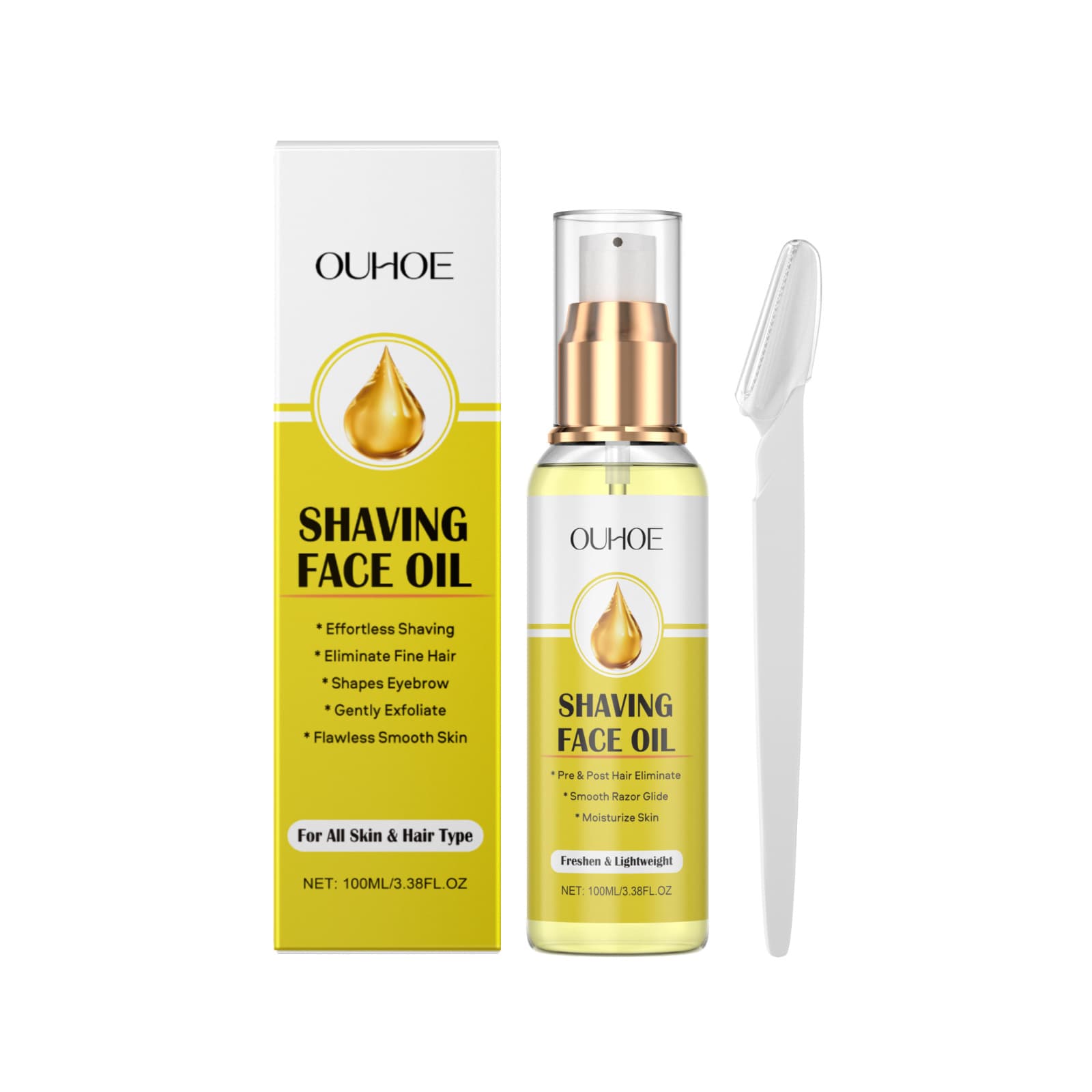 Multi-functional Nourishing Shaving Oil, Facial Care, Skin Care Product for All Skin Types