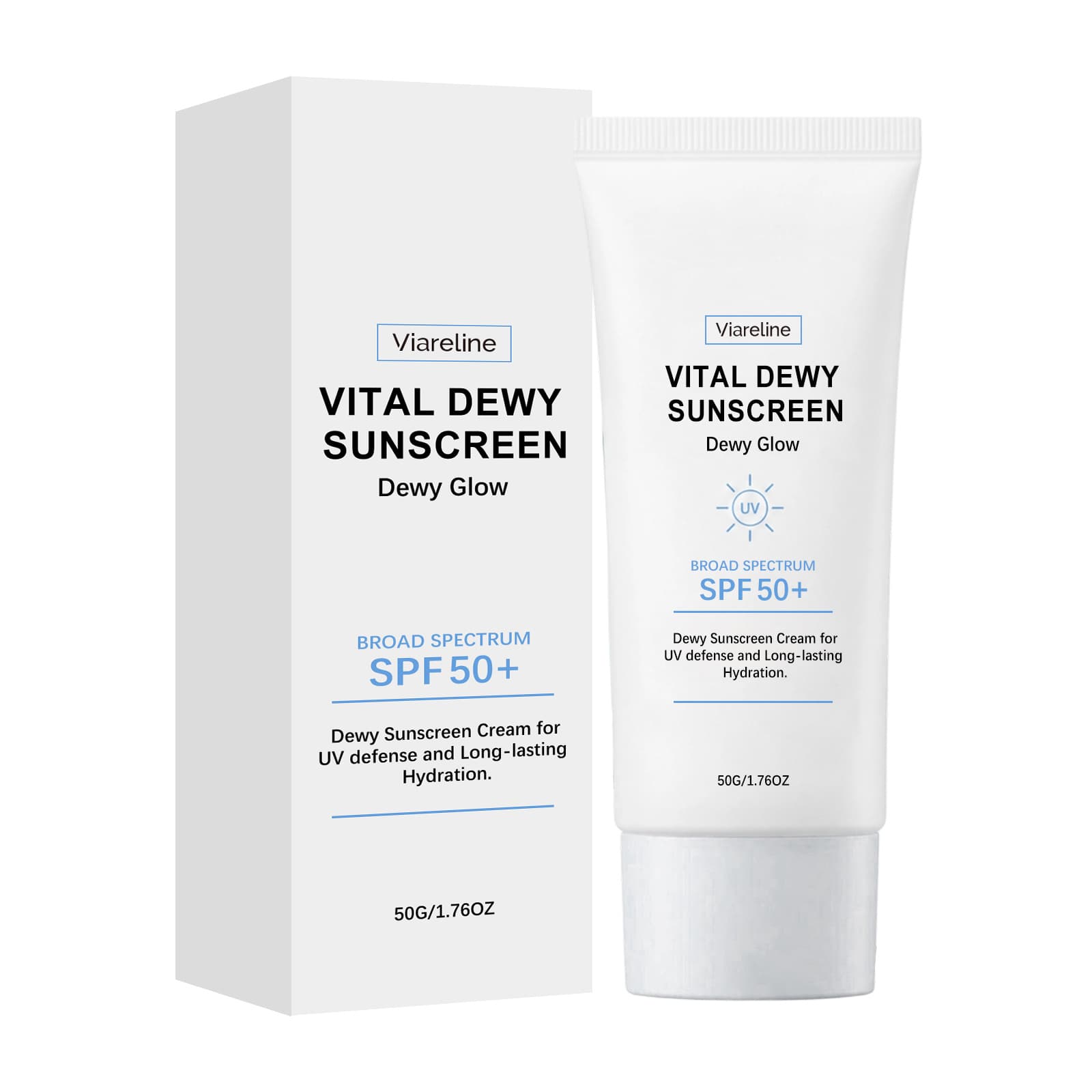 Vital Dewy Sunscreen, 50g, Sunscreen Lotion for All Skin Types