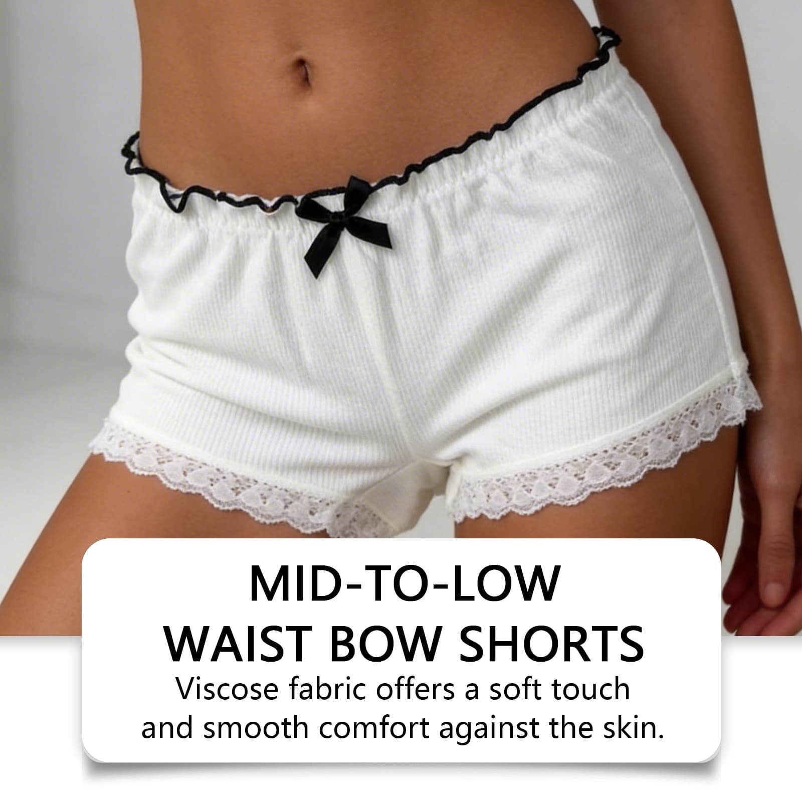 Mid-to-low Waist Bow Shorts, for Both Beginners and Experienced Users, Clothing for Everyday Wear