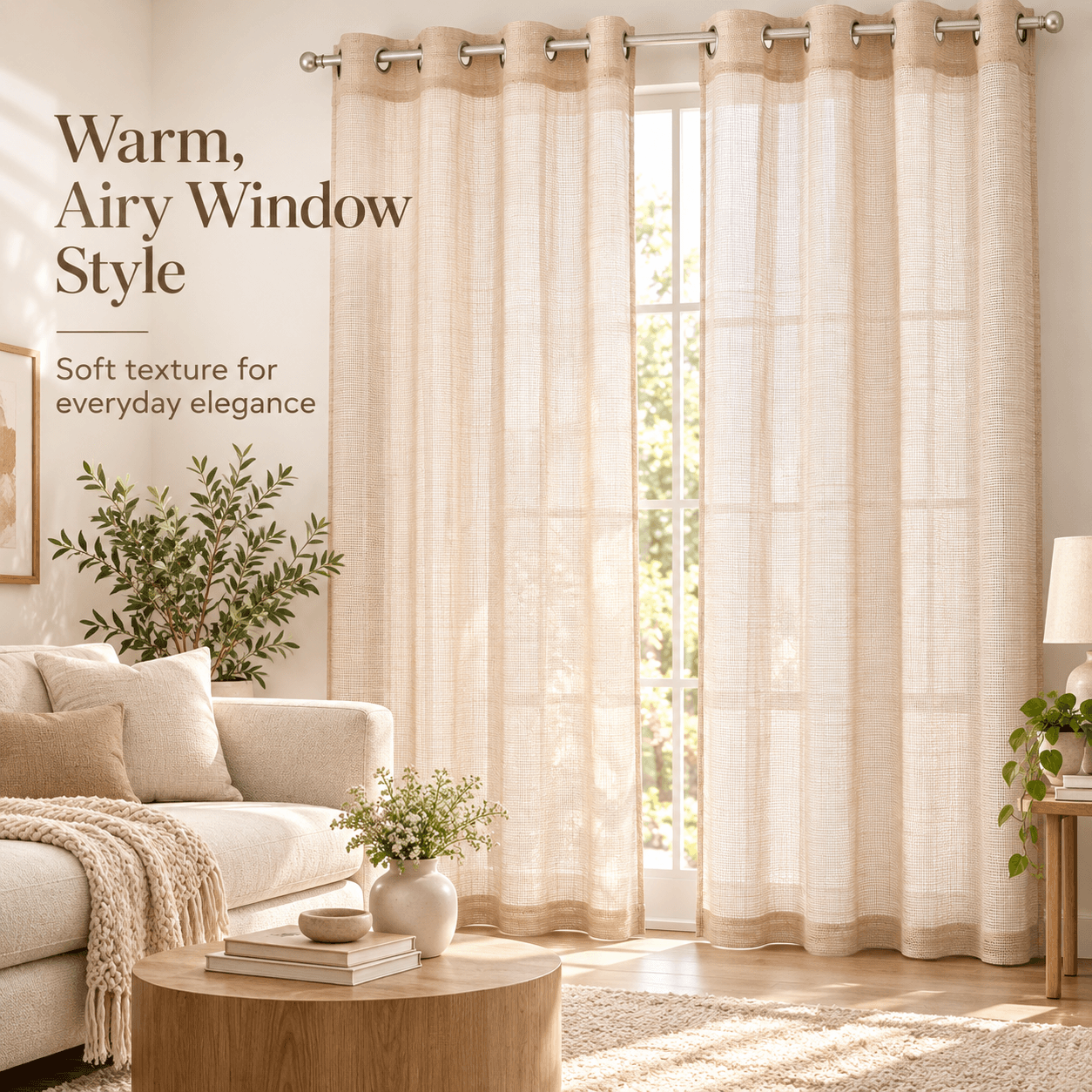 This Curtain Beige Embossed Offers A Design Elegant For Any Room, Made With Materials Of Quality For Garantizar Durability