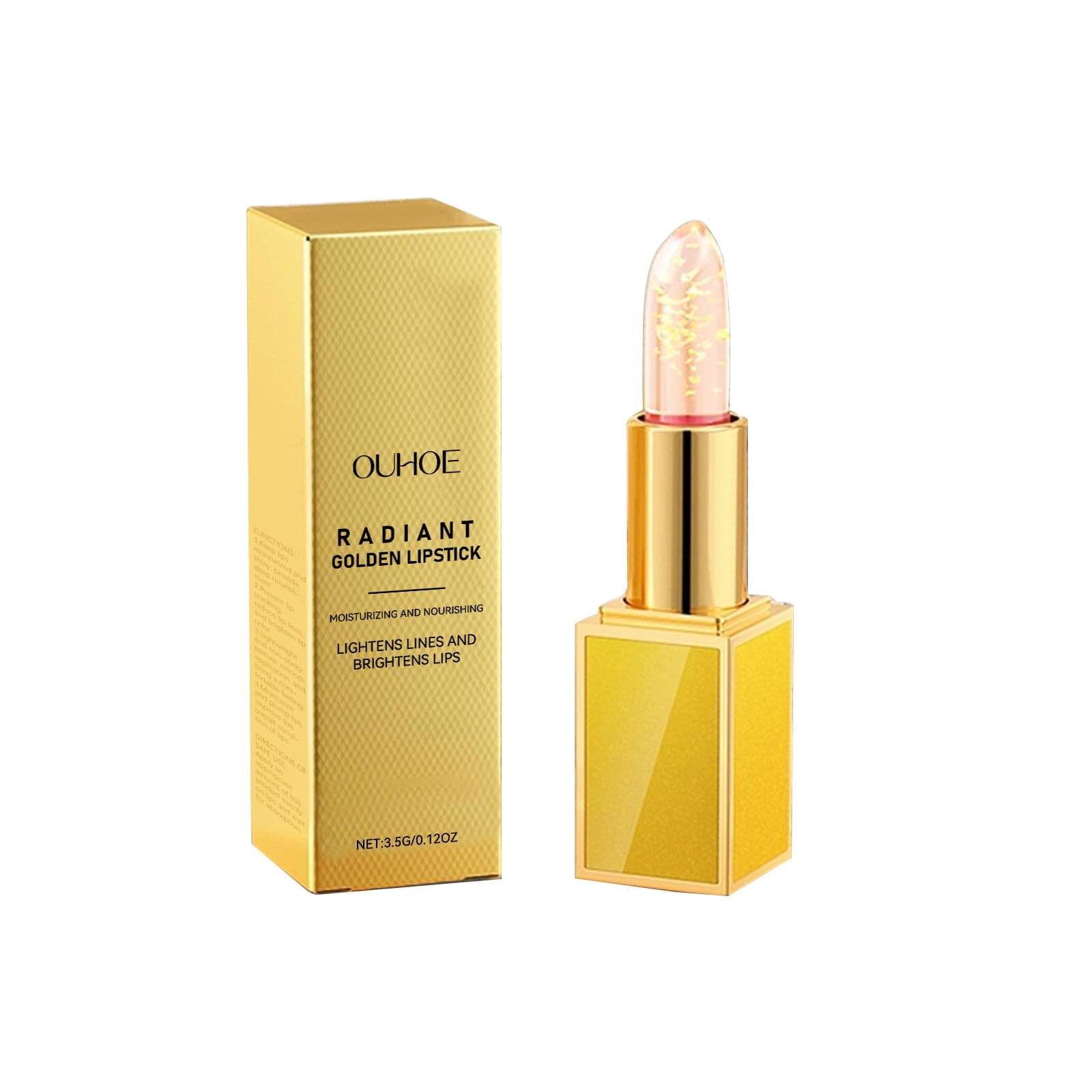 Gold Foil Moisturizing Lipstick for All Skin Types, 3.5g
