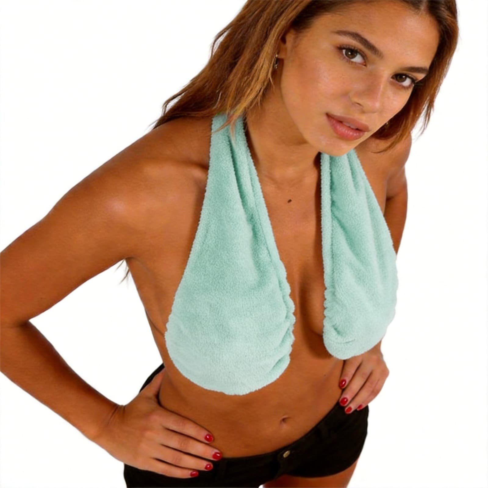 Sports Moisture-wicking Chest Pad Towel (Light Green), Home Textile for Home Use