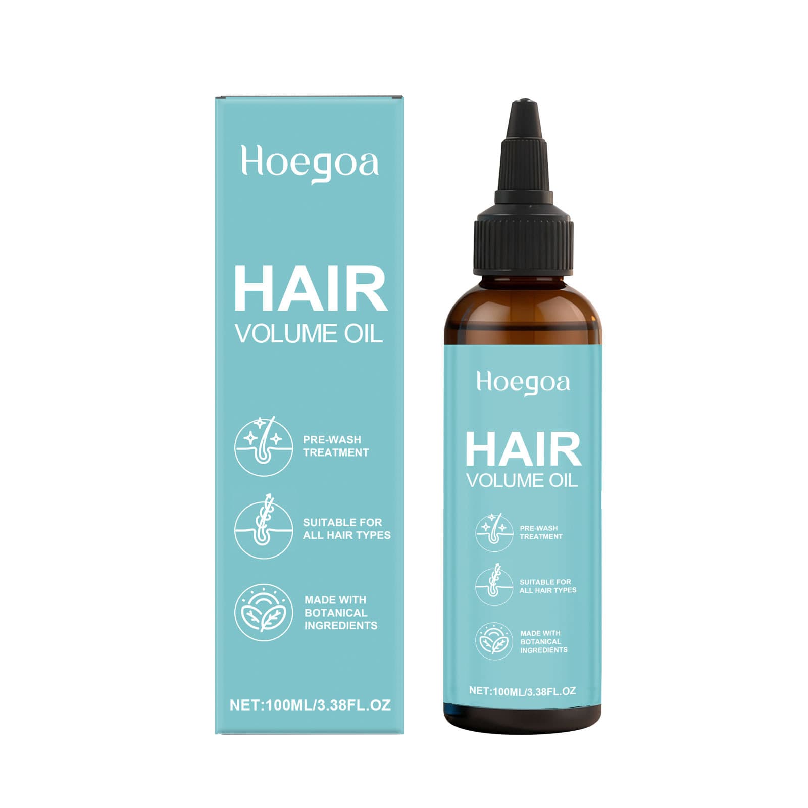 HOEGOA Hair Volume Oil, 100ml, Hair Protection Oil, Hair Care Product for All Hair Types