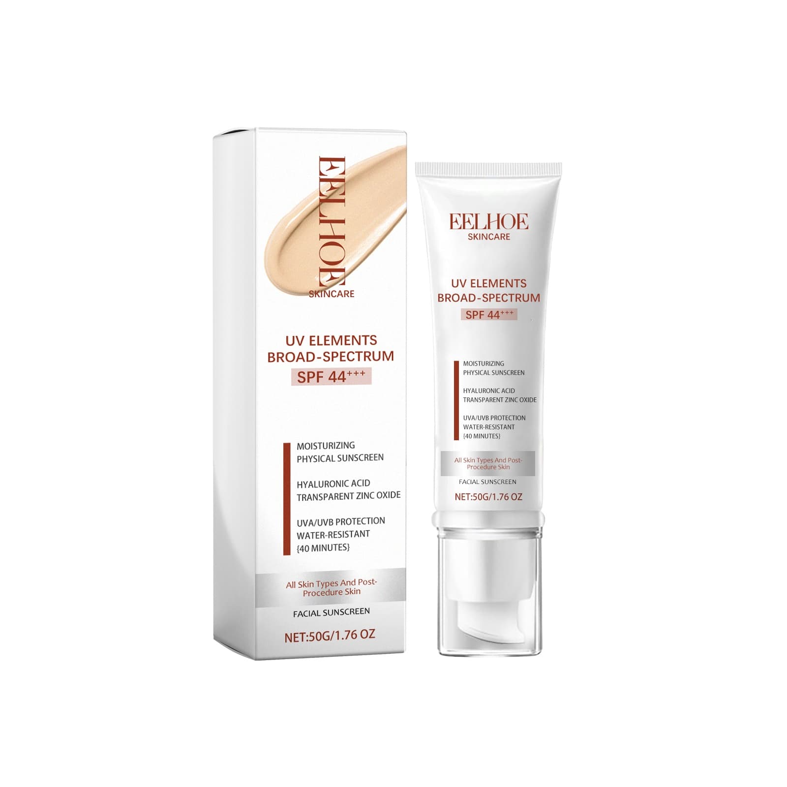 Facial Sunscreen, 50g, Moisture Protection for All Skin Types