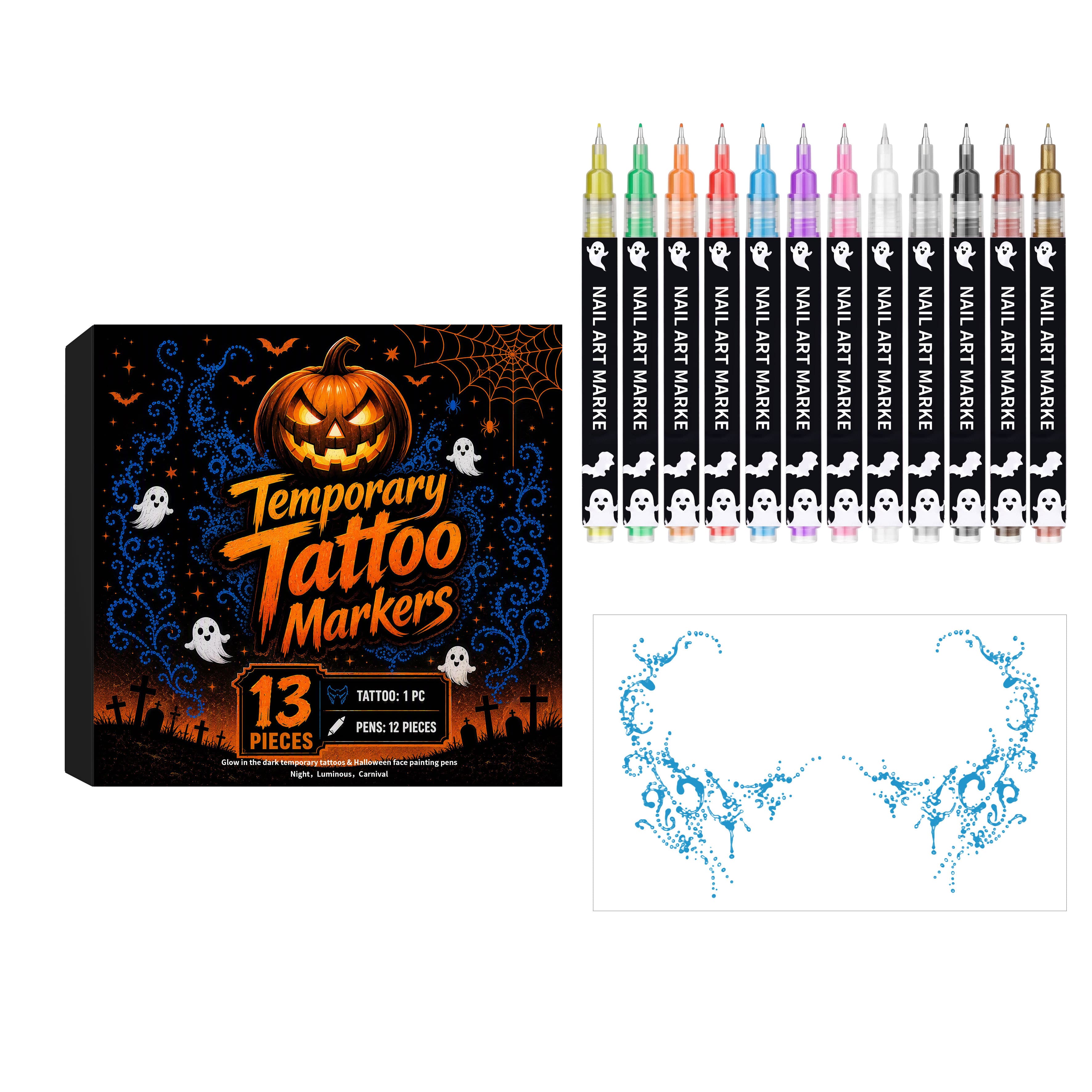 Temporary tattoo and paint marking set#3, with beeswax