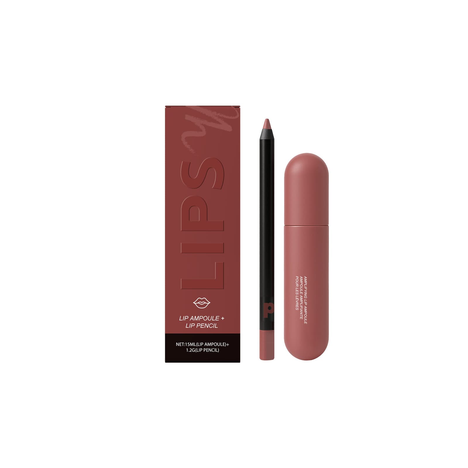 Ampli Lip Ampoule + Contour Lip Pencil, Lip Makeup, Facial Serum for All Skin Types