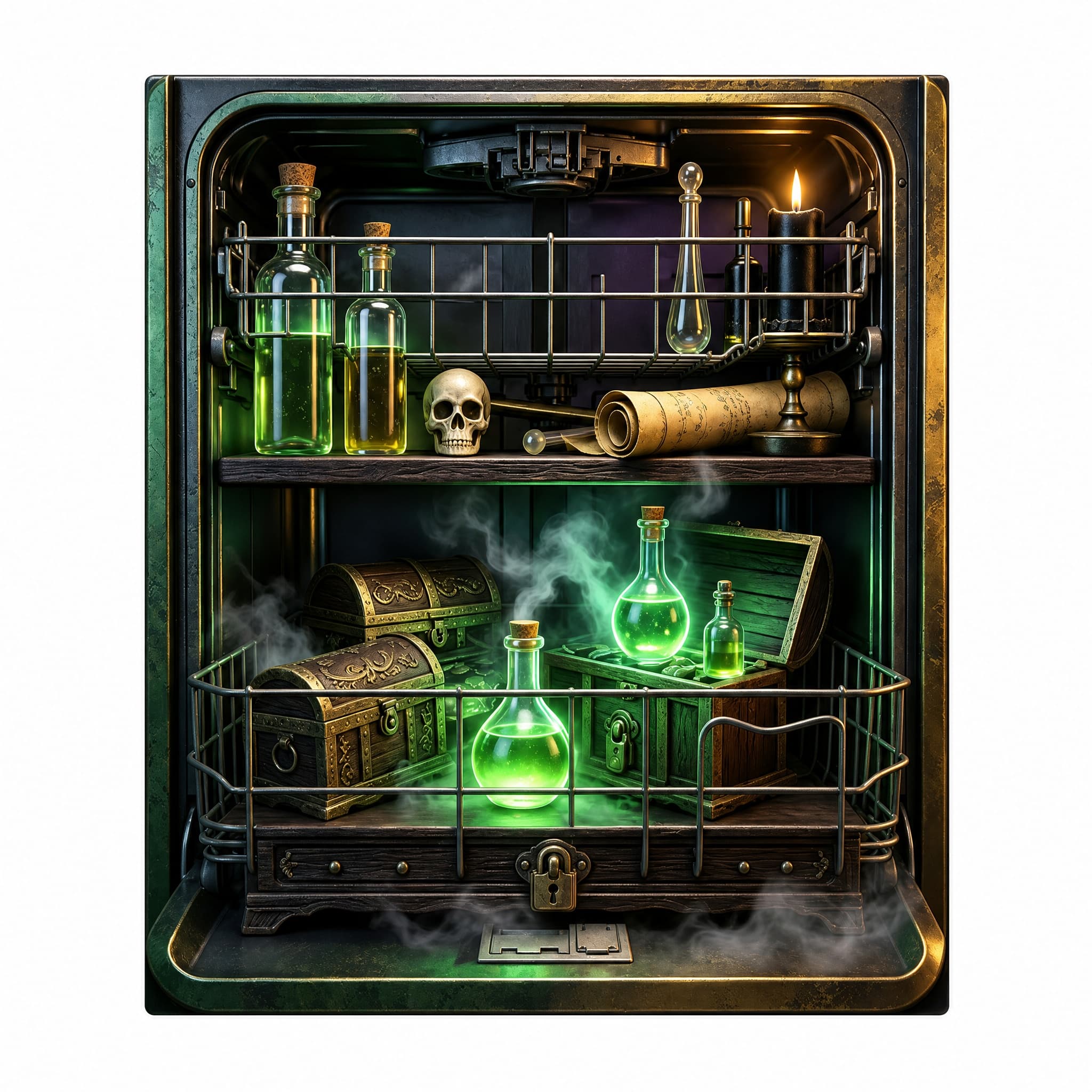 Halloween Magic Treasure Room Dishwasher Decoration Magnet, Festival Supplies for Holiday Party