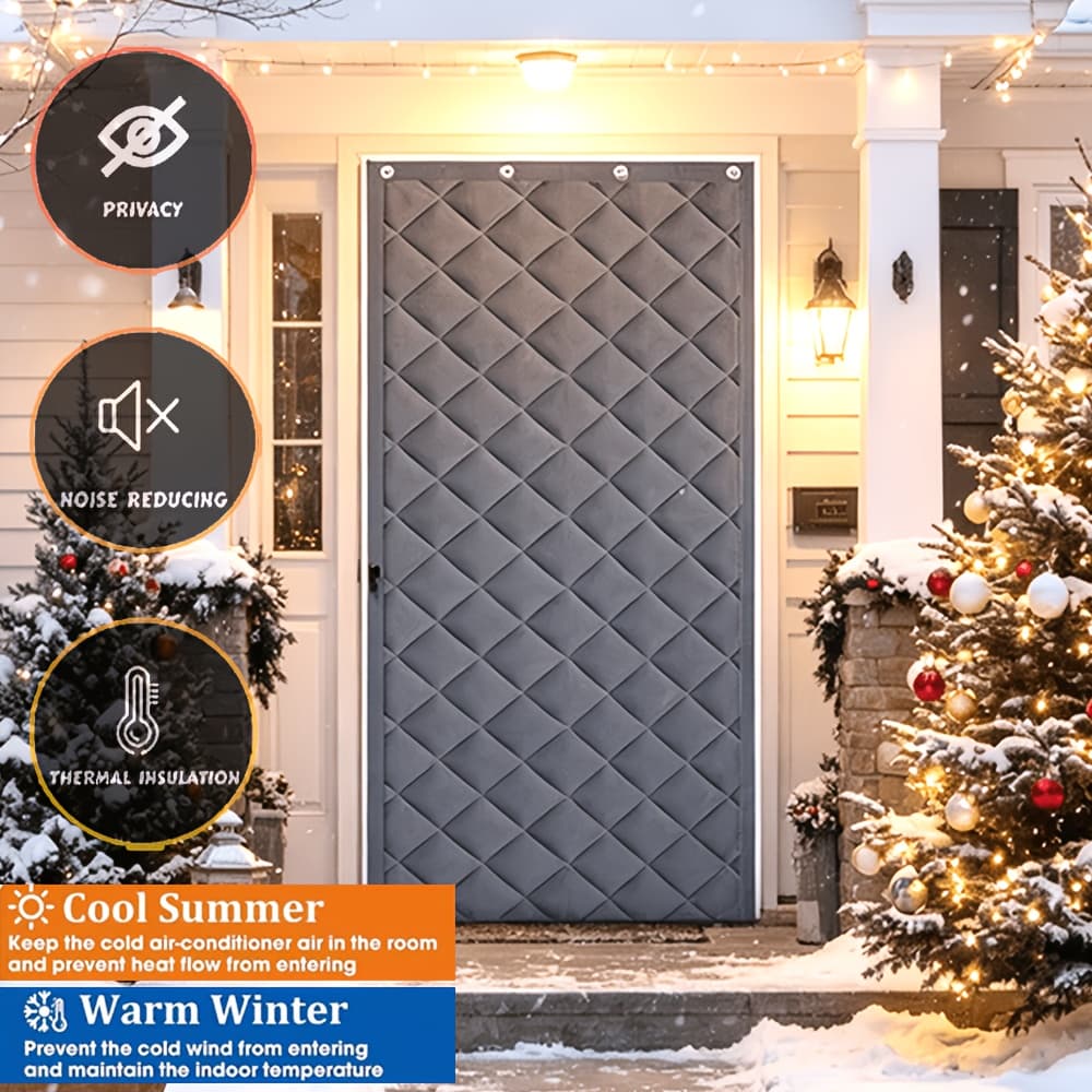 Hook-on Thick Magnetic Door Curtain, Windproof And Insulating Window Curtain, Suitable For Privacy Blocking And Light Shielding On RVs And Home Patios