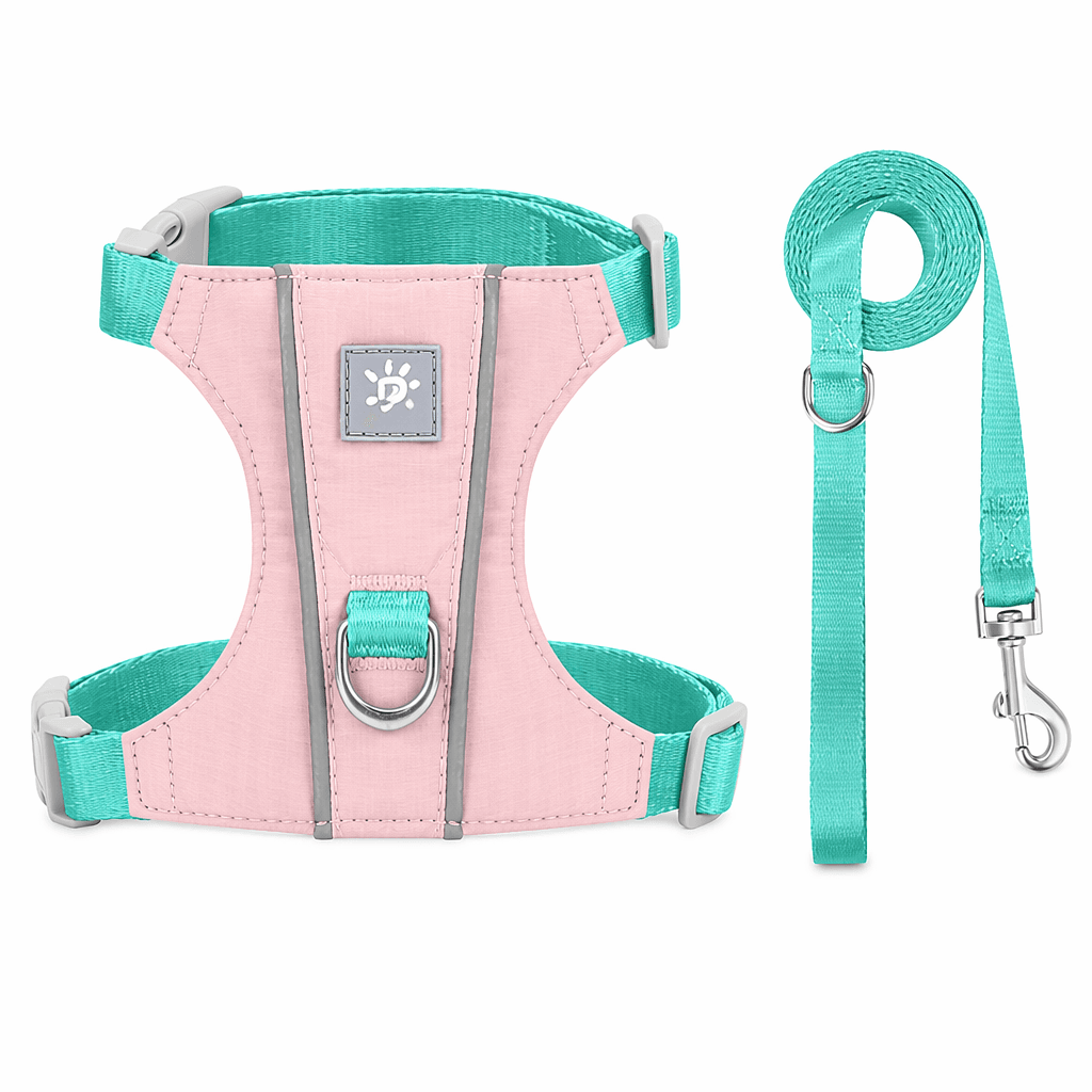 Cat Harness And Leash Set With Reflective Strips, Escape Proof Adjustable Vest, Premium Taffeta Fabric Soft Lightweight, Tear Resistant, For Kitten Small Cats Outdoor Walking