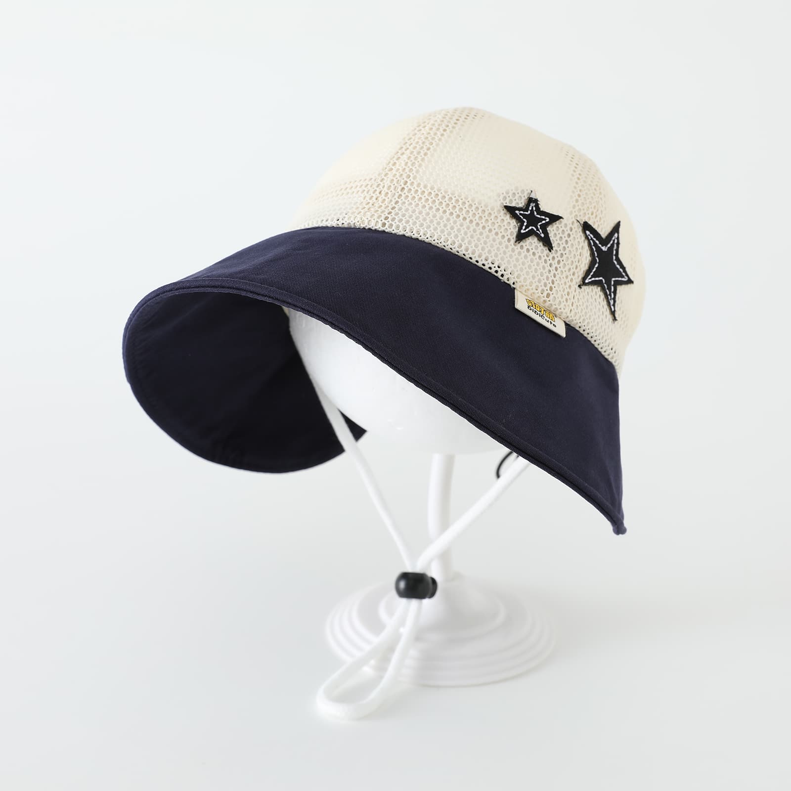 Summer Boys And Girls Multi-color Star Mesh Breathable Adjustable Windproof Rope Boater Hat For Outdoor Outings Baby Cap