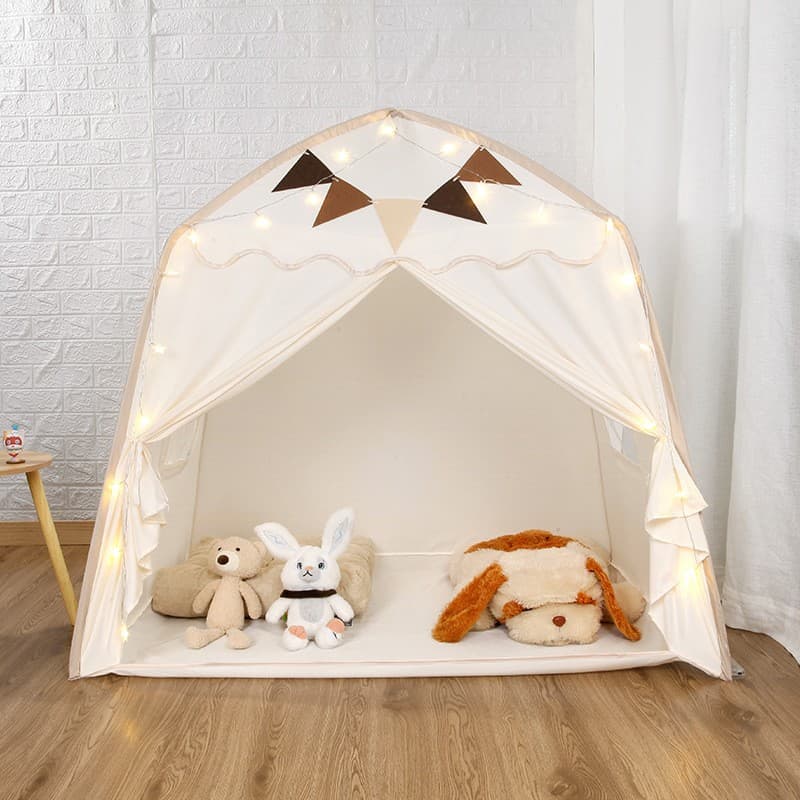 Large Canvas Kids Teepee Star Childrens Play Tent InOutdoor Play House UK