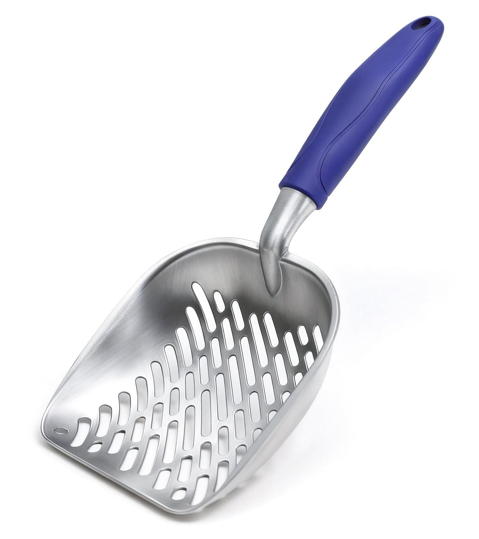 Cat Litter Scoop, Kitty Metal Scooper, Heavy Duty Aluminum Deep Sifter With Long Handle, Rustproof Durable Kitten Poop Shovel For Travel & Small Litter Box