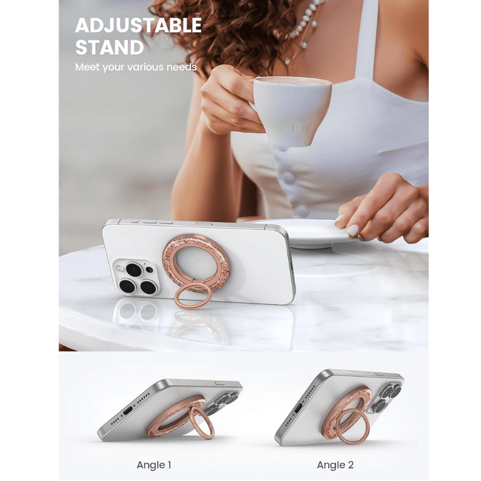 Lamicall Glitter Magnetic Phone Ring For MagSafe, Super Magnet Grip Holder