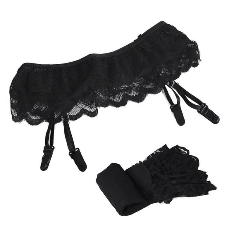 Suspender Belt Or Set With Stockings - Lace Wide Narrow Slim Deep FAST