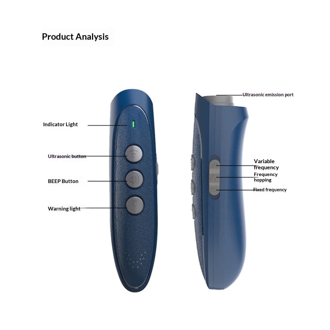 Portable Handheld Ultrasonic Anti-Bark Dog Training Repellent.