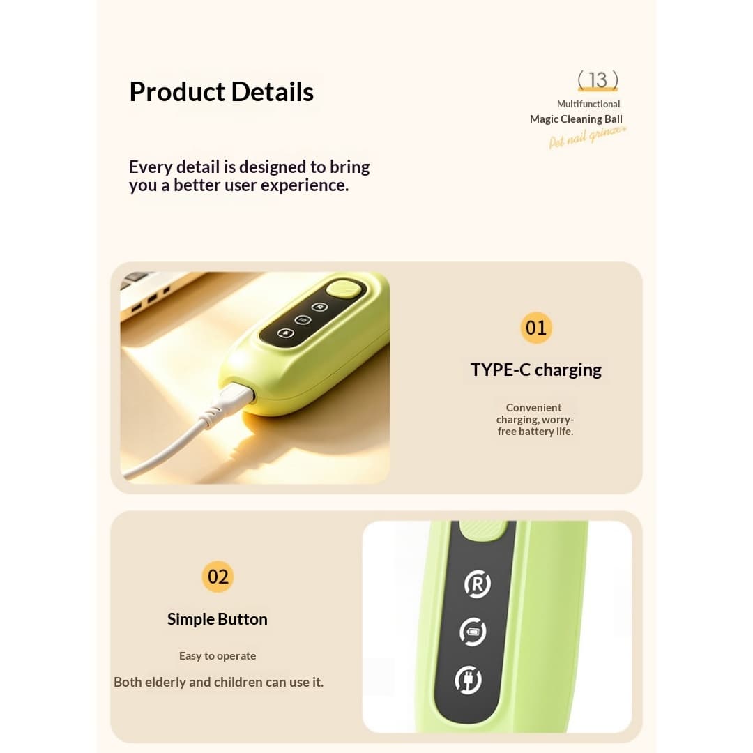 Rechargeable Pet Clipper With LED Light