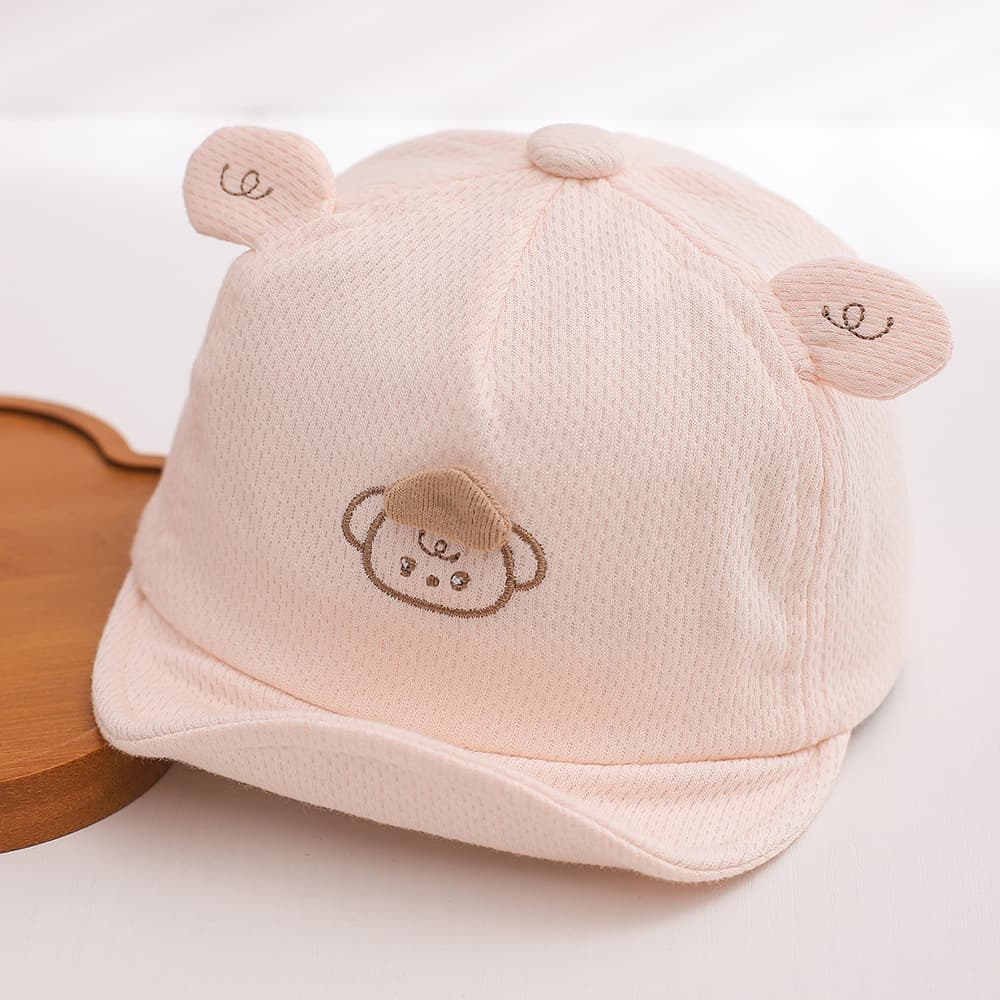 Summer Baby-style Cartoon Teddy Bear Soft-brimmed Baseball Cap For Outdoor Sun Protection, Cute Style, Baseball Cap With A Brim, Suitable For Daily Outings.