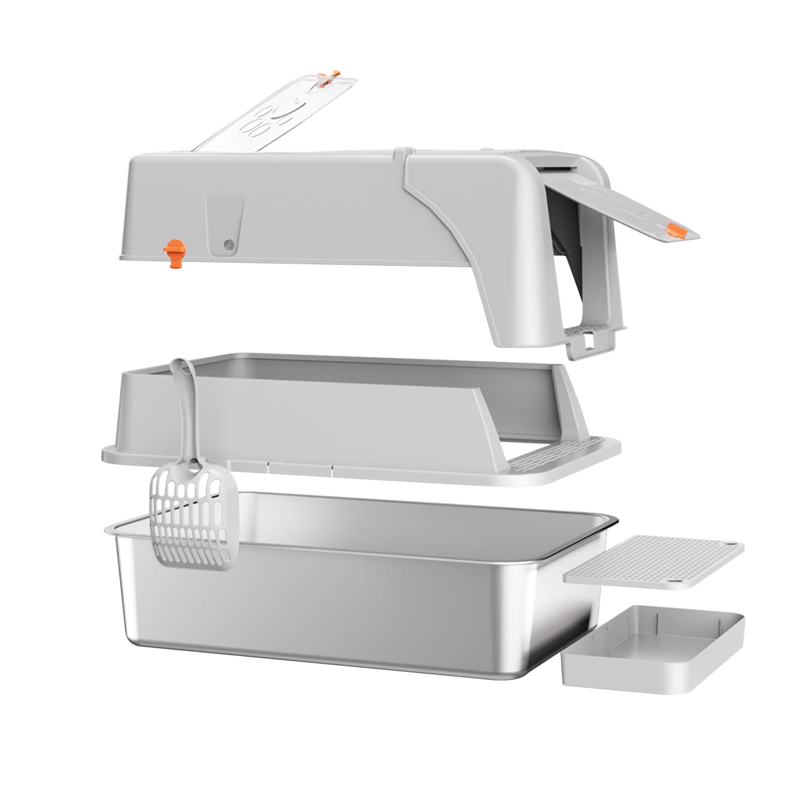 Only Self Pickup---Stainless Steel Cat Litter Box - A15
