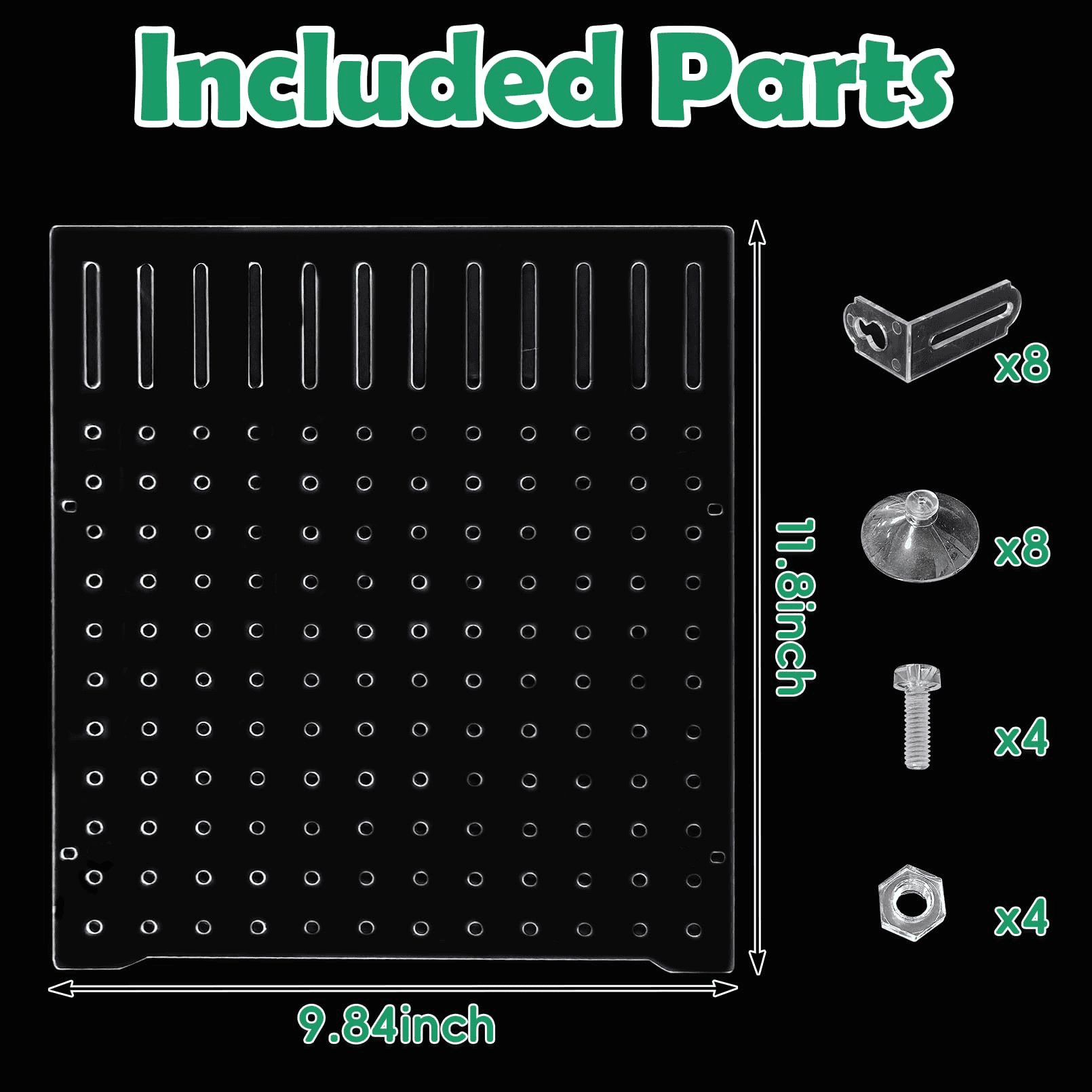 Fish Tank Divider Acrylic Aquarium Divider With 8 PCS Suction Cups, Transparent Fish Tank Separator For Betta Fish