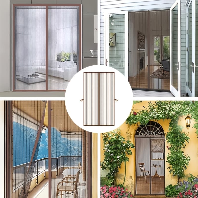 Magnetic Screen Door, Upgraded Polyester Fiber Mosquito And Fly Proof Mesh Curtain With Magnetic Closure Device, Suitable For Doors And Windows