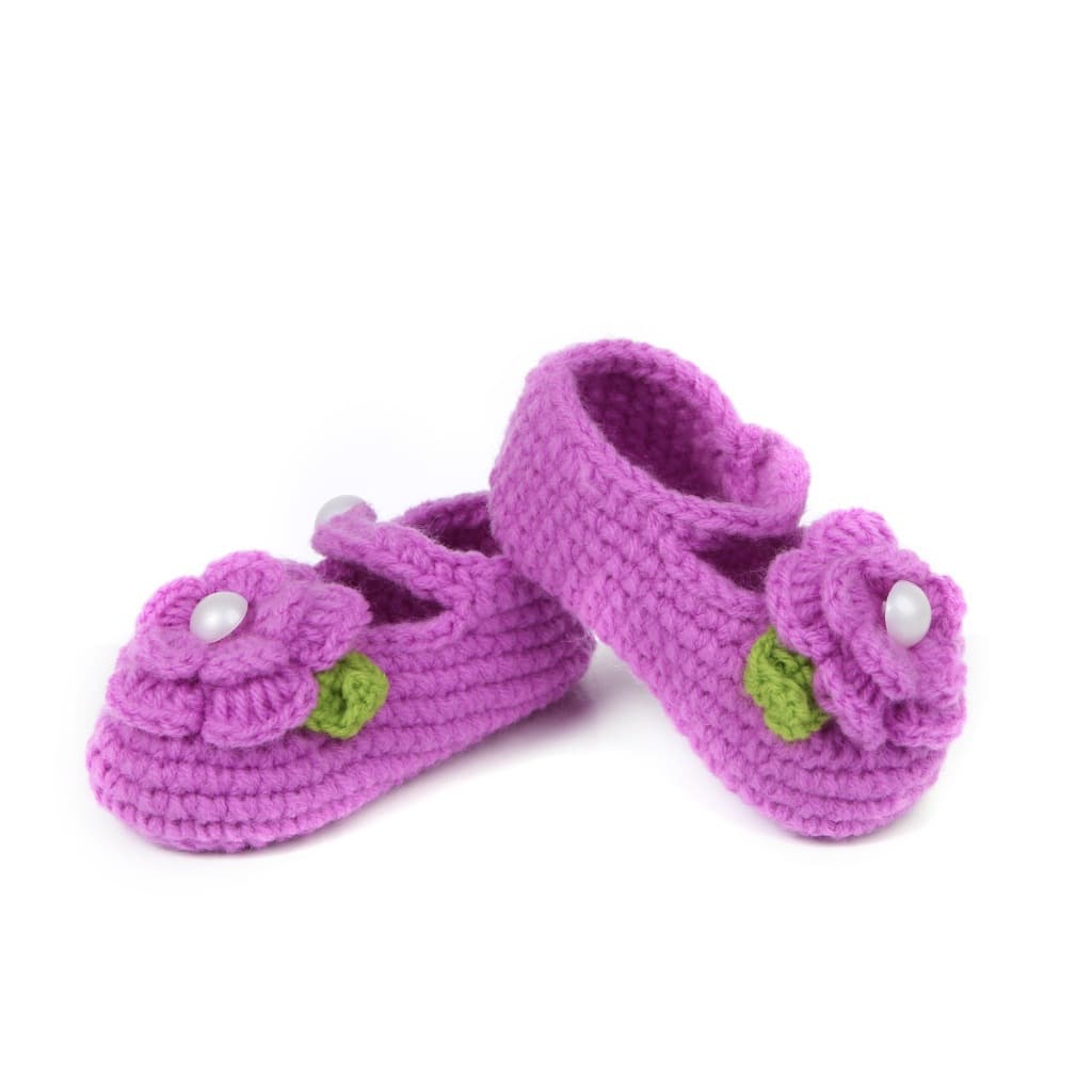Hand Knitted Yarn Baby Shoes For Infant Boys & Girls